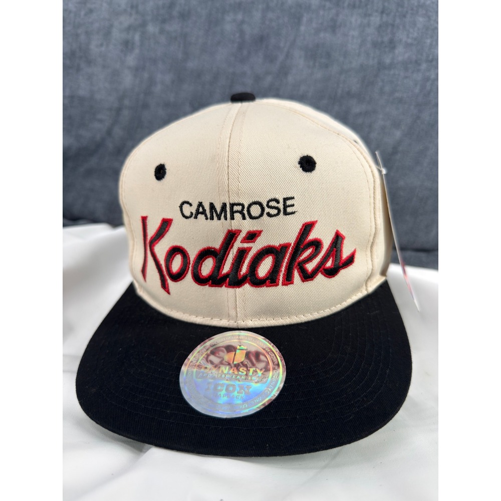 VTG 2001 Camrose Kodiaks National Champions Snapback Hat Dynasty Sportswear NWT